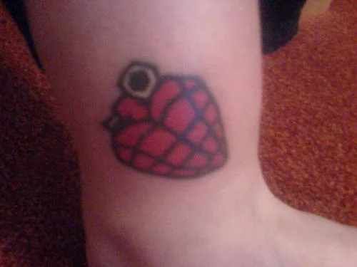 American Idiot Heart Grenade Tattoo