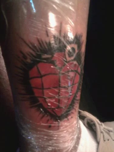 American Idiot Heart Grenade Tattoo