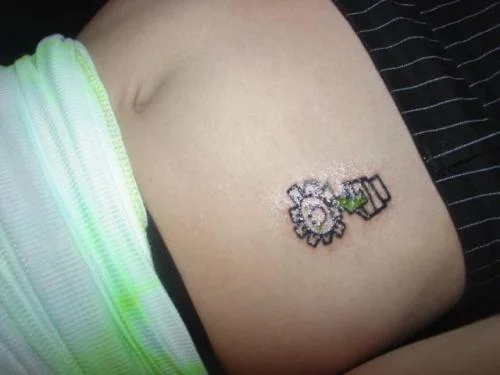 Kerplunk Flower Tattoo