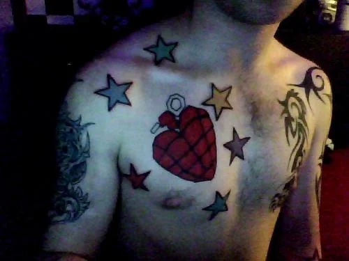 American Idiot Heart Grenade Tattoo
