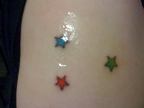 Billie Joe Multicolored Stars Tattoo