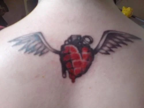 American Idiot Heart Grenade Tattoo