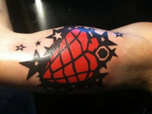 American Idiot Heart Grenade Tattoo