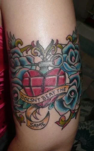 American Idiot Heart Grenade Tattoo