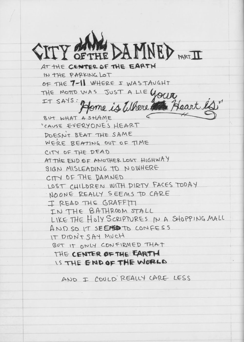 American Idiot hardcover lyric book - page 6