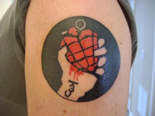 American Idiot Heart Grenade Tattoo