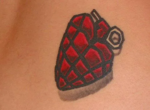 American Idiot Heart Grenade Tattoo