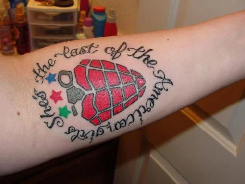 Billie Joe Multicolored Stars Tattoo