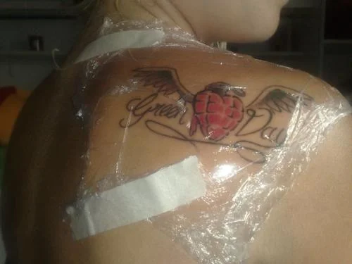 American Idiot Heart Grenade Tattoo