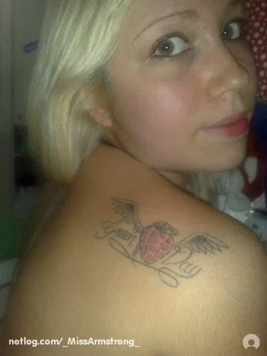 American Idiot Heart Grenade with Wings Tattoo
