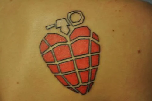 American Idiot Heart Grenade Tattoo
