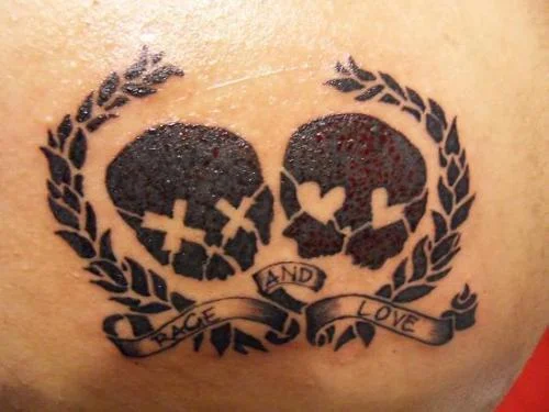 21st Century Breakdown Twin Skulls Tattoo