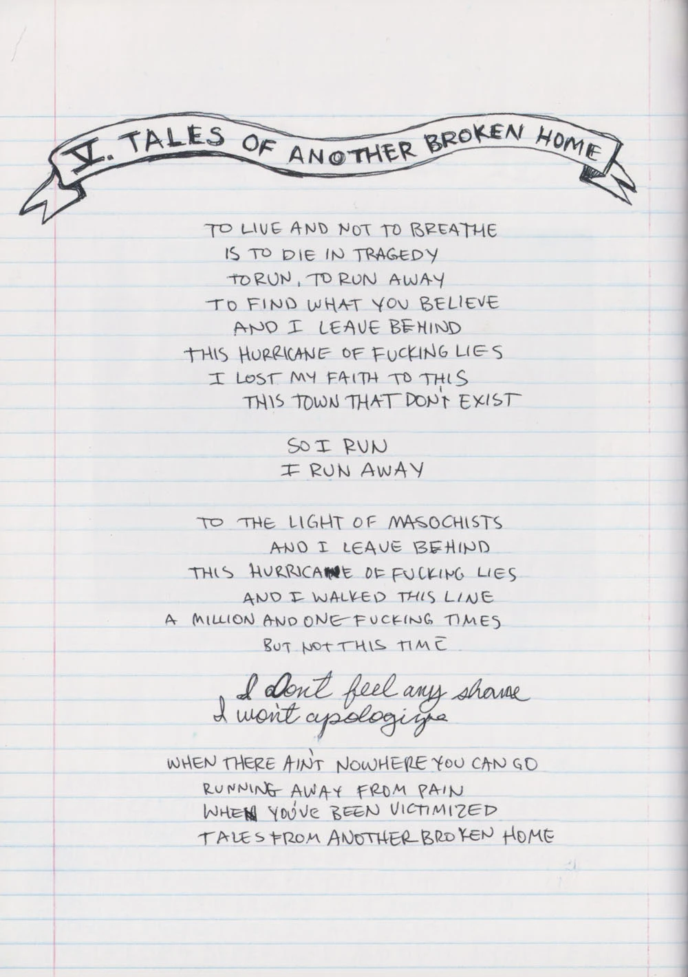 American Idiot hardcover lyric book - page 12