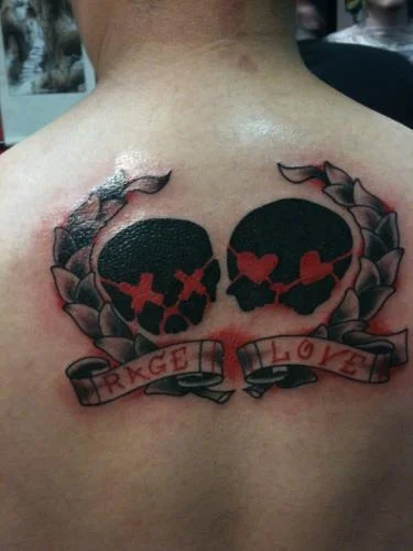 21st Century Breakdown Paired Skulls Tattoo