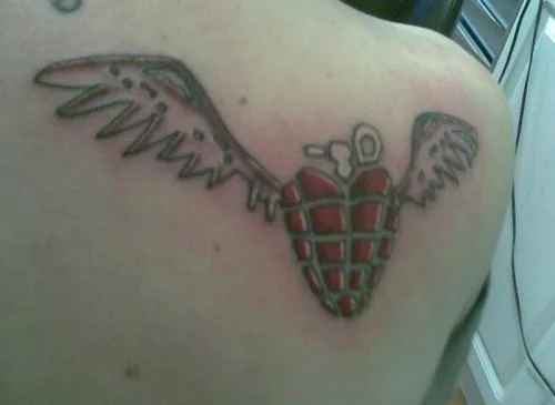 American Idiot Heart Grenade Tattoo