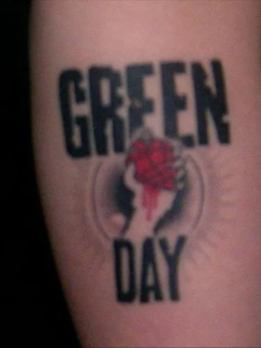 Green Day Logo with Heart Tattoo