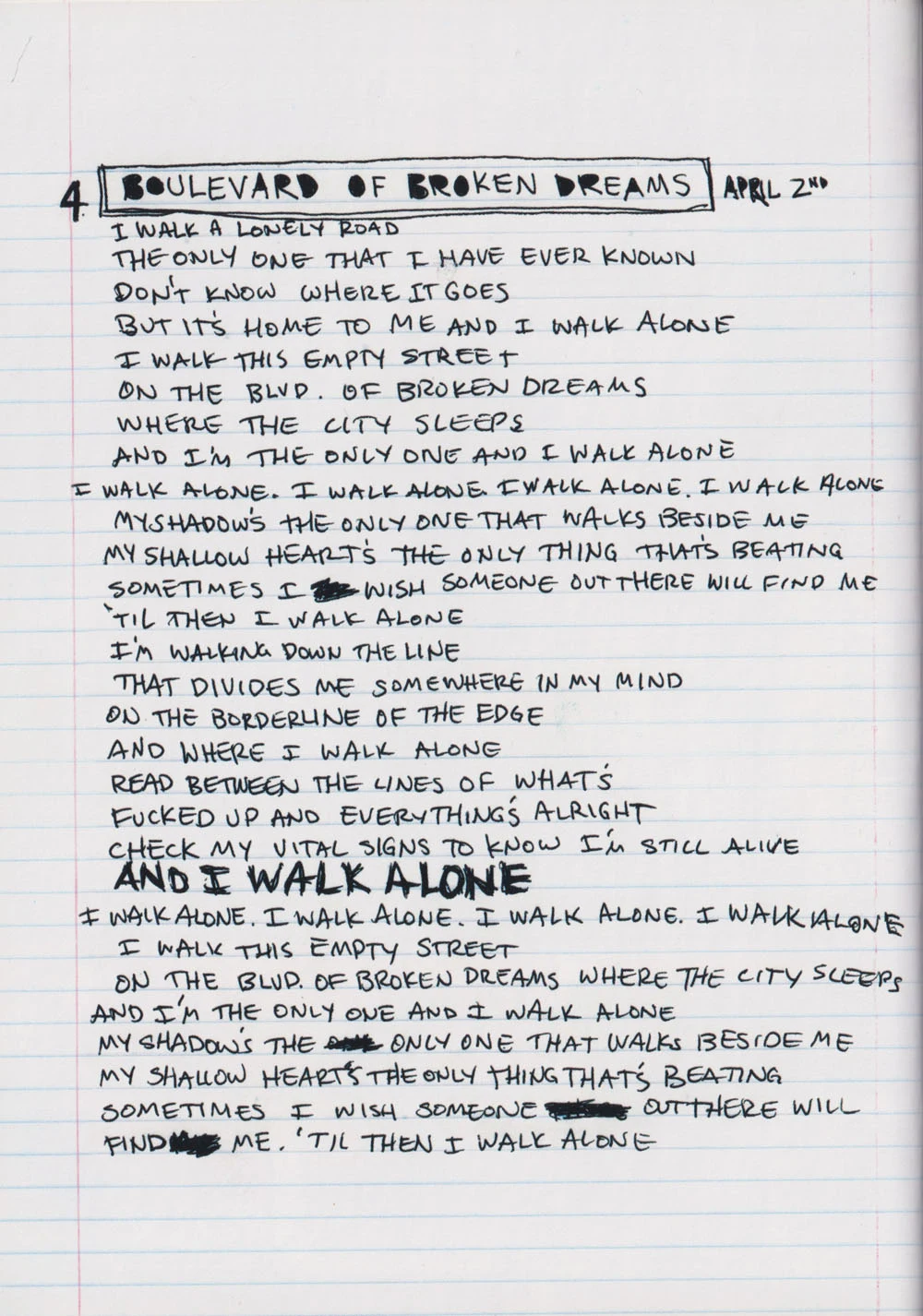American Idiot hardcover lyric book - page 16