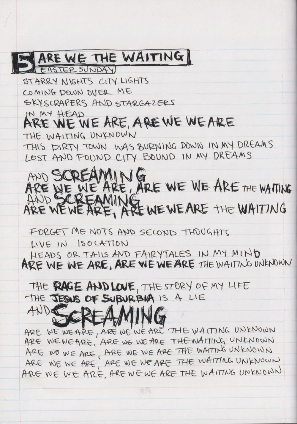 American Idiot hardcover lyric book - page 18