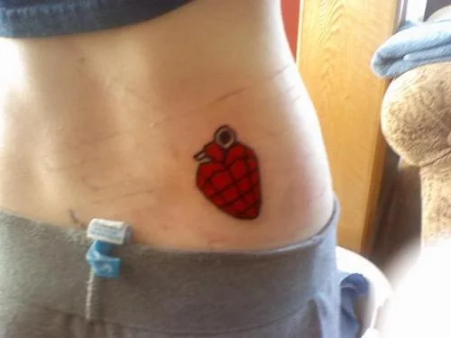 American Idiot Heart Grenade Tattoo