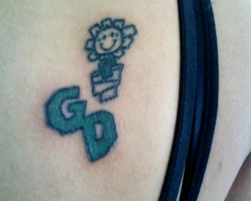 Kerplunk Flower Tattoo