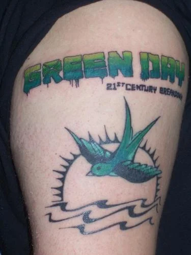 Green Day 21st Century Breakdown Swallow Tattoo