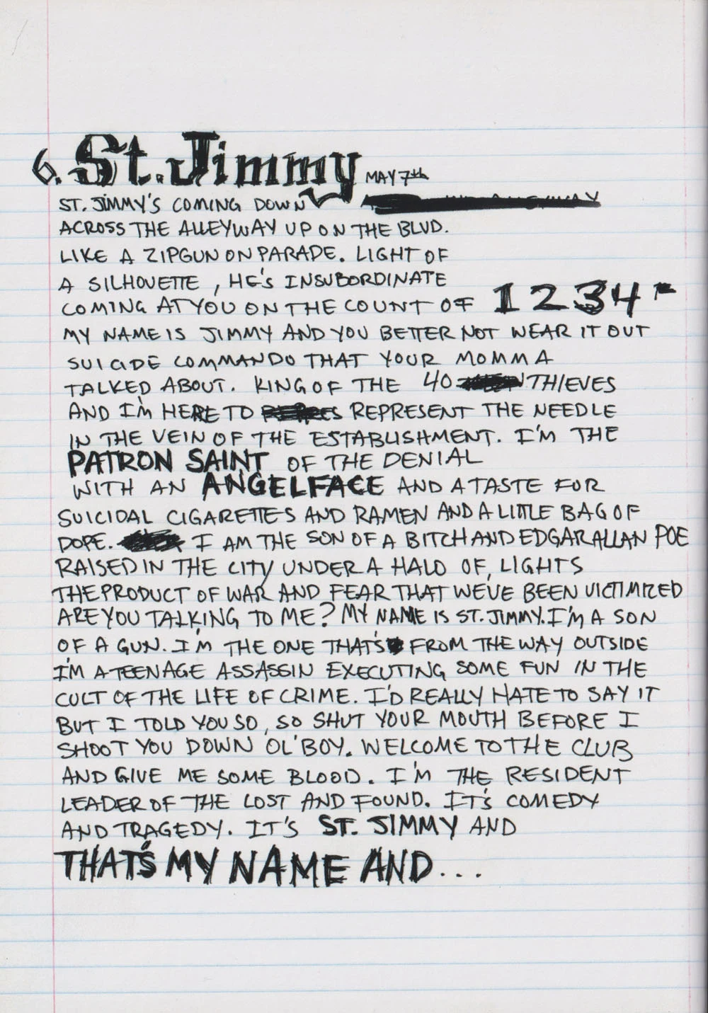 American Idiot hardcover lyric book - page 20