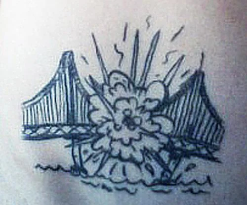 Suspension Bridge Explosion