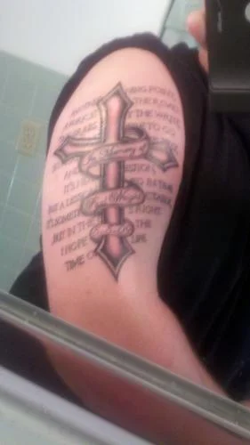 Jesus of Suburbia Cross Tattoo