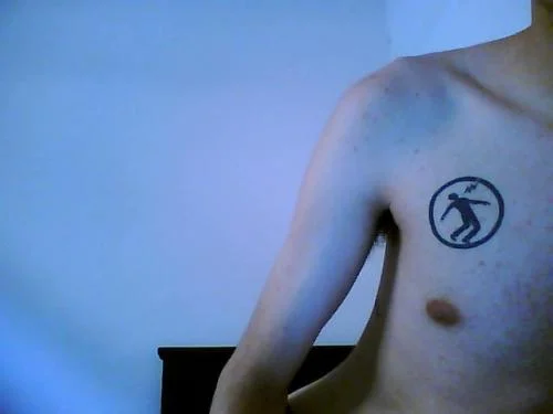 Warning Man Logo Tattoo