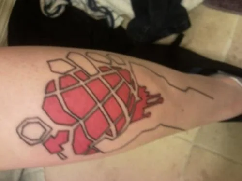 American Idiot Heart Grenade Tattoo