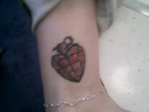 American Idiot Heart Grenade Tattoo