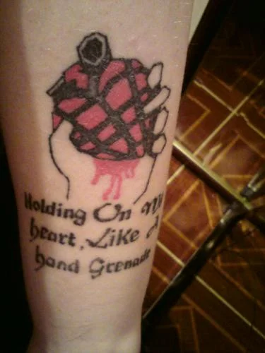American Idiot Heart Grenade Tattoo
