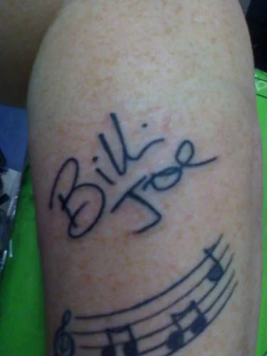 Billie Joe Signature Tattoo