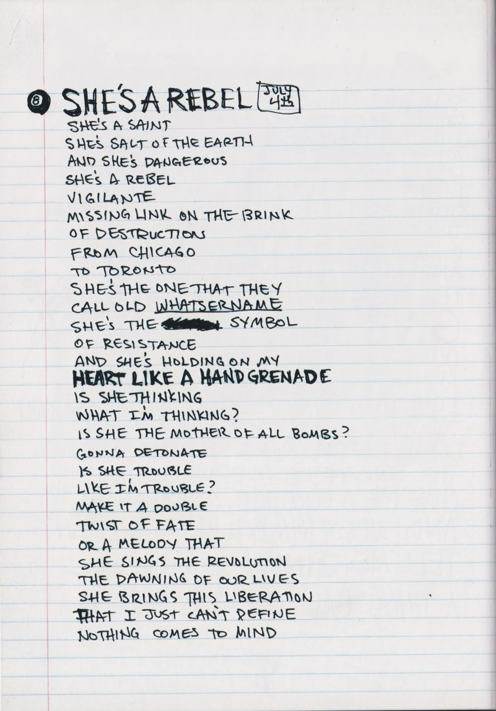 American Idiot hardcover lyric book - page 26