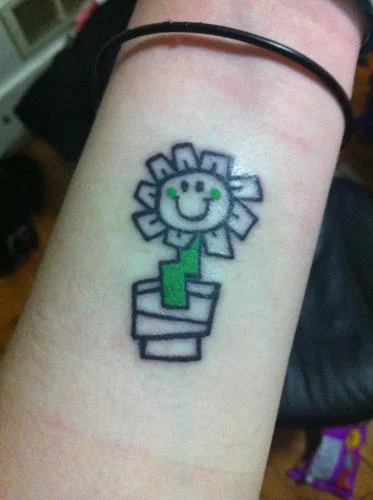 Kerplunk Flower Tattoo