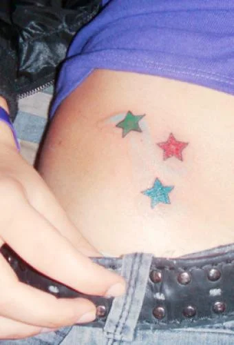 Billie Joe Multicolored Stars Tattoo