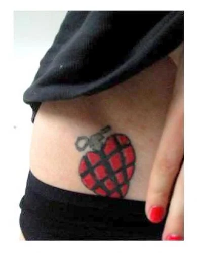 American Idiot Heart Grenade Tattoo