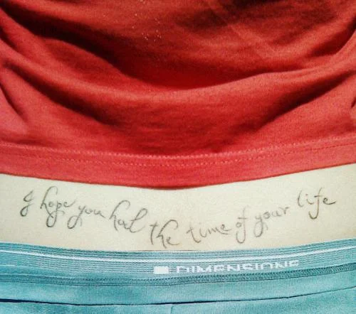 Good Riddance 'Time of Your Life' Lyric Tattoo