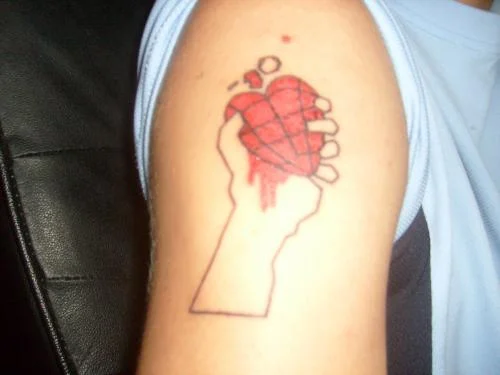 American Idiot Heart Grenade Tattoo