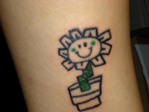 Kerplunk Flower Tattoo