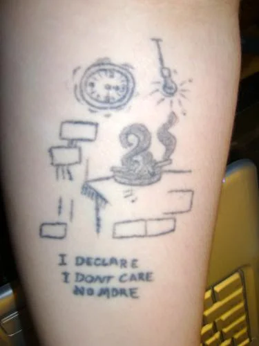 I Don't Care Lyric Tattoo