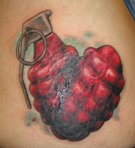American Idiot Heart Grenade Tattoo