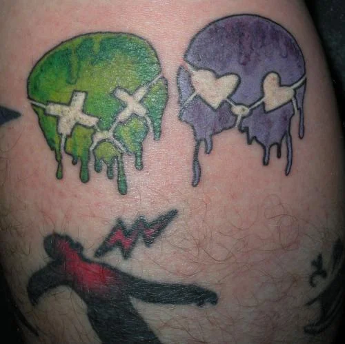 21st Century Breakdown Dripping Skulls Tattoo