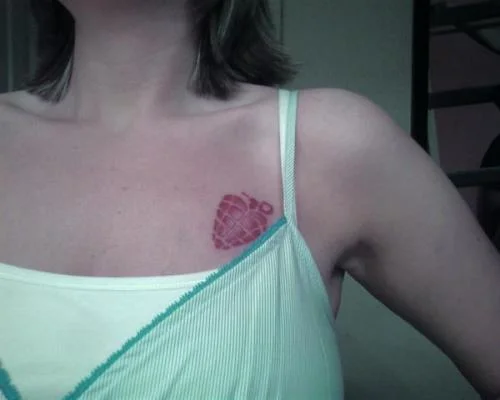 American Idiot Heart Grenade Tattoo