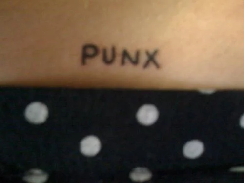 Punx Text Tattoo