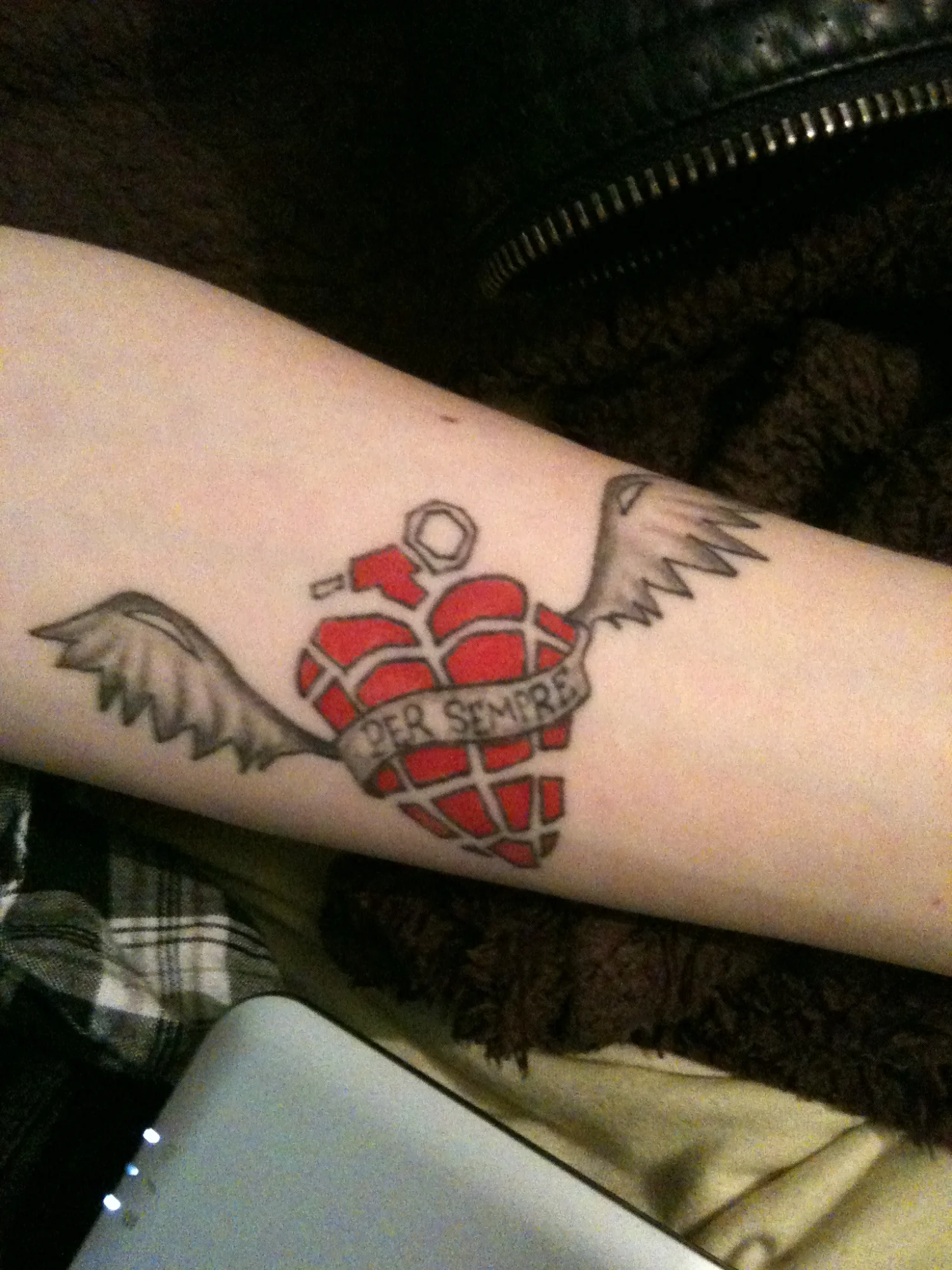 American Idiot Heart Grenade Tattoo