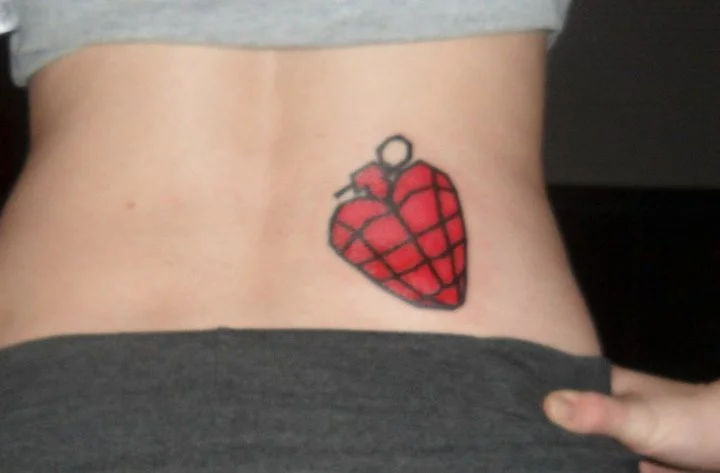 American Idiot Heart Grenade Tattoo