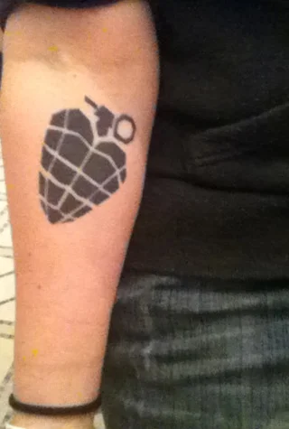 American Idiot Heart Grenade Tattoo