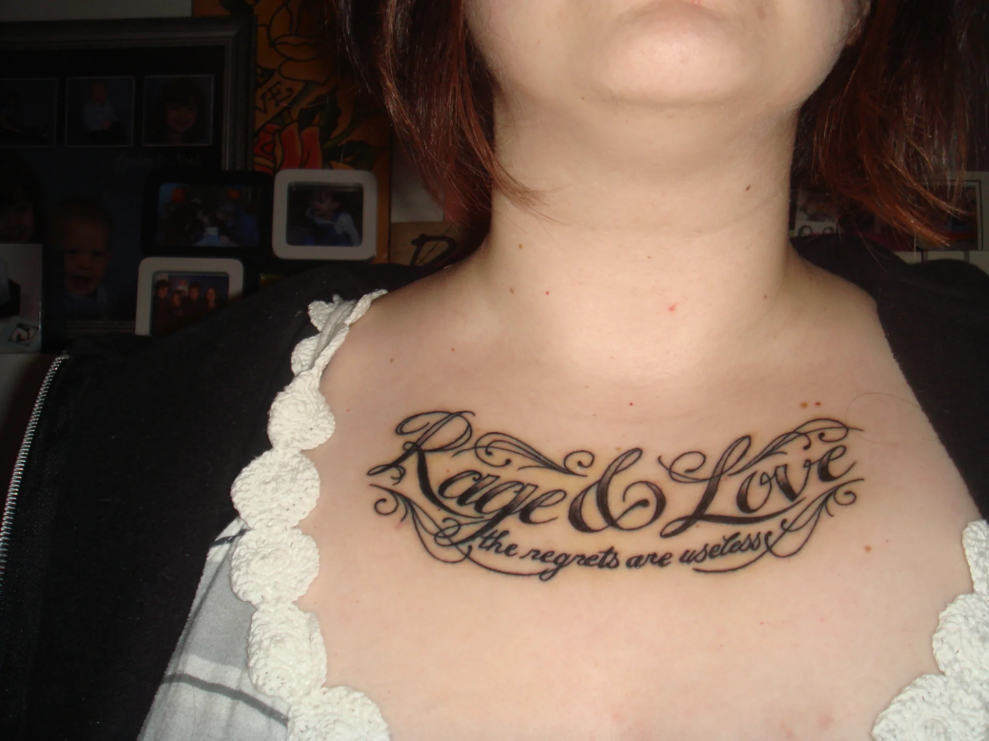 Rage and Love Text Tattoo