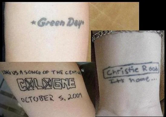 Green Day Text Tattoo